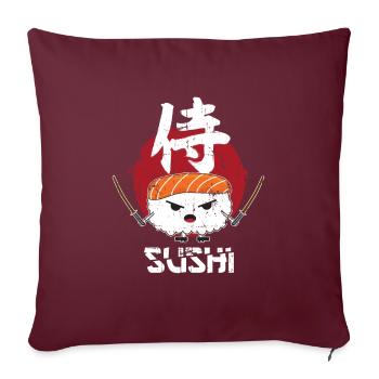 Sushi Essen Asien - Sofakissenbezug 45 x 45 cm - Burgunderrot - Vorne