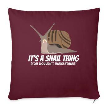 C'est un cadeau d'escargot - Housse de coussin décorative 45 x 45 cm - bordeaux - Devant