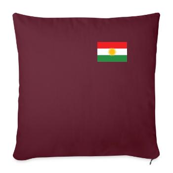 Kurdistan Kurdistan Kurdisch Drapeau Kurde - Housse de coussin décorative 45 x 45 cm - bordeaux - Devant