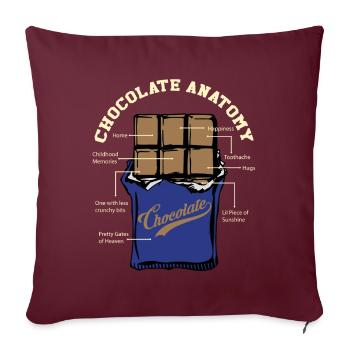 Chocolate Anatomy Funny Chocolatier - Housse de coussin décorative 45 x 45 cm - bordeaux - Devant
