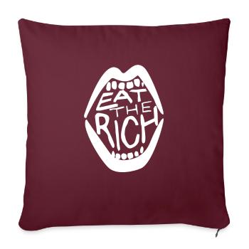 Cadeau de communisme anti-capitalisme punk rock - Housse de coussin décorative 45 x 45 cm - bordeaux - Devant