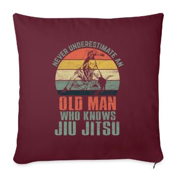 Jiu Jitsu - Housse de coussin décorative 45 x 45 cm - bordeaux - Devant