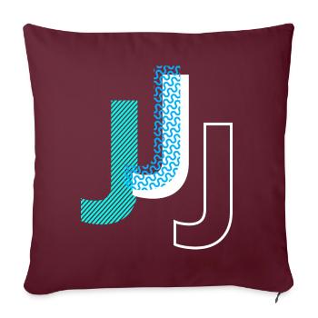 J - Sofakissenbezug 45 x 45 cm - Burgunderrot - Vorne