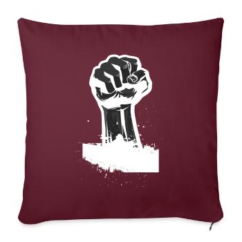 Cadeau de poing de révolution - Housse de coussin décorative 45 x 45 cm - bordeaux - Devant
