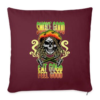 Weed Cannabis Marijuana Pot Geschenk - Sofakissenbezug 45 x 45 cm - Burgunderrot - Vorne