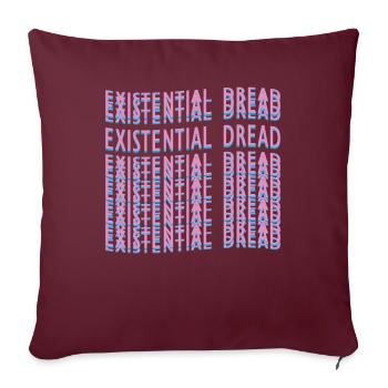 Existential Dread Produkt Retrowave Ästhetik - Sofakissenbezug 45 x 45 cm - Burgunderrot - Vorne