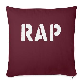 Beats and Rhymes : Musique rap - Housse de coussin décorative 45 x 45 cm - bordeaux - Devant