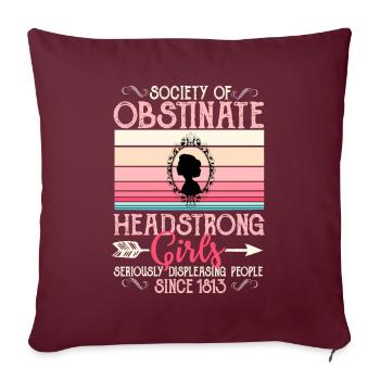 Fruitinate Headstrong Girls - Housse de coussin décorative 45 x 45 cm - bordeaux - Devant