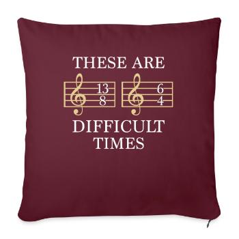 Ce sont des moments difficiles musicien - Housse de coussin décorative 45 x 45 cm - bordeaux - Devant