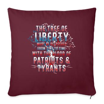 The Tree Of Liberty Thomas Jefferson - Sofakissenbezug 45 x 45 cm - Burgunderrot - Vorne