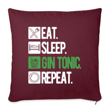 Gin Cocktail Tonic Long Drinks Summer Alcohol Party - Housse de coussin décorative 45 x 45 cm - bordeaux - Devant