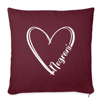 Negroni Cocktail love long drinks alcool d'été - Housse de coussin décorative 45 x 45 cm - bordeaux - Devant
