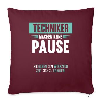 Techniker Lustige Technik Handwerker Geschenk - Sofakissenbezug 45 x 45 cm - Burgunderrot - Vorne