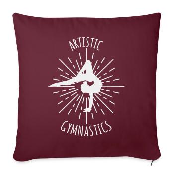 Les femmes gymnastique artistique - Housse de coussin décorative 45 x 45 cm - bordeaux - Devant