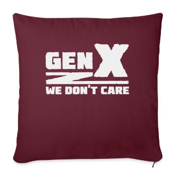 Génération X - Nous nous en moquons - Housse de coussin décorative 45 x 45 cm - bordeaux - Devant