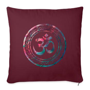 Om Ohm Aum Buddhism Symbol Yoga Sanskrit - Sofakissenbezug 45 x 45 cm - Burgunderrot - Vorne