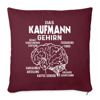 Kaufmann Gehirn Einzelhandelskaufmann Verkäufer - Sofakissenbezug 45 x 45 cm - Burgunderrot - Vorne