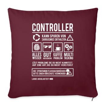 Controlling Beruf Rechnungswesen Controller - Sofakissenbezug 45 x 45 cm - Burgunderrot - Vorne