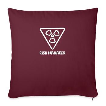 Risikomanager - Risiko Manager - Sofakissenbezug 45 x 45 cm - Burgunderrot - Vorne