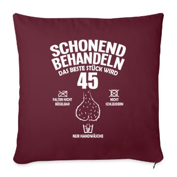 45 Geburtstag Geschenk Club der alten Säcke 45 - Sofakissenbezug 45 x 45 cm - Burgunderrot - Vorne