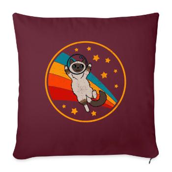 Birma Birma Katze Space Cat - Sofakissenbezug 45 x 45 cm - Burgunderrot - Vorne