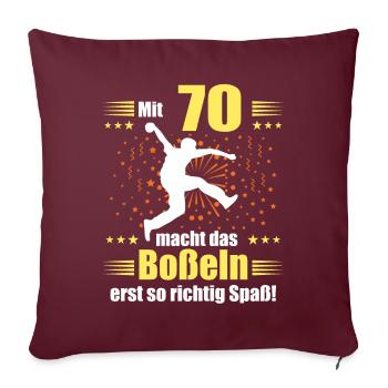 Boßeln Geschenk Boßler Bosseln Boßelsport 70 Jahre - Sofakissenbezug 45 x 45 cm - Burgunderrot - Vorne