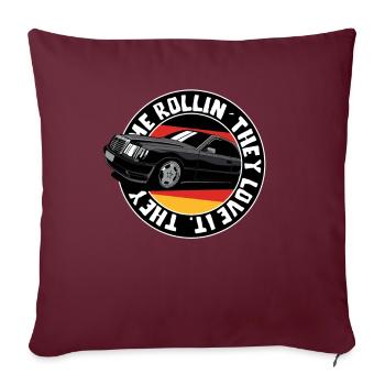 Vous me voyez conduire dans ma voiture - Housse de coussin décorative 45 x 45 cm - bordeaux - Devant
