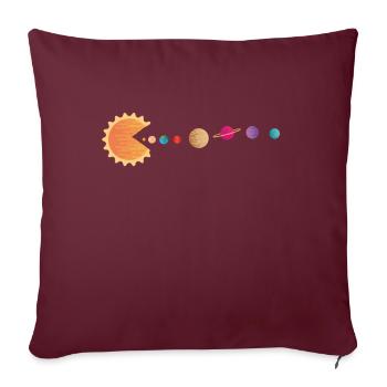 Funny Sun Planets Outer Space Galaxy Solar System - Housse de coussin décorative 45 x 45 cm - bordeaux - Devant