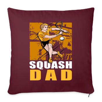 Squash Dad - Sofakissenbezug 45 x 45 cm - Burgunderrot - Vorne