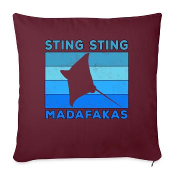 Apnoetaucher Freitaucher Freediver Scuba Taucher - Sofakissenbezug 45 x 45 cm - Burgunderrot - Vorne