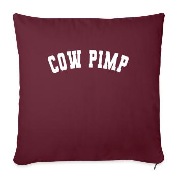 Éleveur de vaches proxénètes - Housse de coussin décorative 45 x 45 cm - bordeaux - Devant