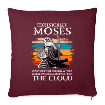 Moises First Daten hochladen Englisch Tablet - Sofakissenbezug 45 x 45 cm - Burgunderrot - Vorne