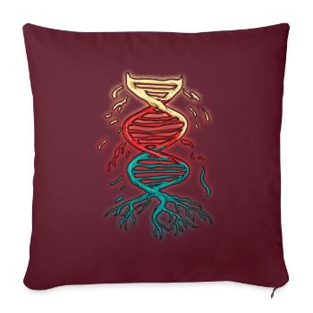 Sciences de la biologie des séquences de brins d’ADN - Housse de coussin décorative 45 x 45 cm - bordeaux - Devant