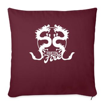 Arts Martiaux Fantasy Dragon Feu. Dragons de Chine - Housse de coussin décorative 45 x 45 cm - bordeaux - Devant