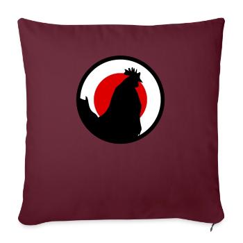 Ferme Hahn Herz - Housse de coussin décorative 45 x 45 cm - bordeaux - Devant