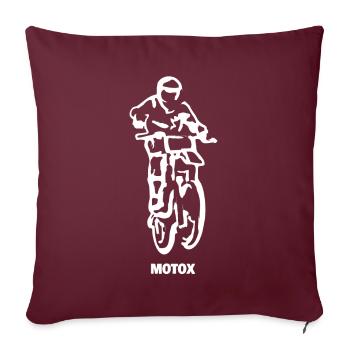 MOTOCROSS MOTX - Housse de coussin décorative 45 x 45 cm - bordeaux - Devant