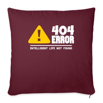 Computer- und Programmierer Geek. 404 Fehler - Sofakissenbezug 45 x 45 cm - Burgunderrot - Vorne
