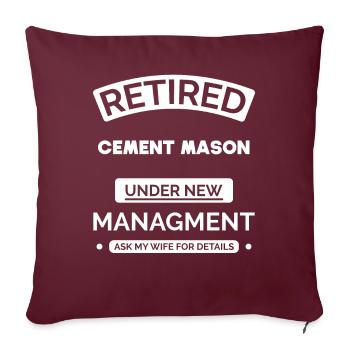 Marconnier à la retraite - Housse de coussin décorative 45 x 45 cm - bordeaux - Devant
