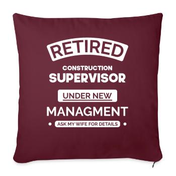 Gestionnaire de site à la retraite - Housse de coussin décorative 45 x 45 cm - bordeaux - Devant