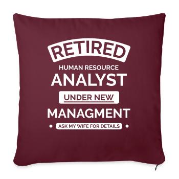 Analyst Humanressourcen Ruhestand - Sofakissenbezug 45 x 45 cm - Burgunderrot - Vorne