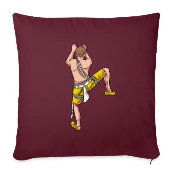 Mur d’escalade d’alpinisme - Housse de coussin décorative 45 x 45 cm - bordeaux - Devant