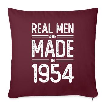 Geburtstag Echte Männer sind 1954 geboren - Sofakissenbezug 45 x 45 cm - Burgunderrot - Vorne