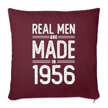 Geburtstag Echte Männer sind 1956 geboren - Sofakissenbezug 45 x 45 cm - Burgunderrot - Vorne