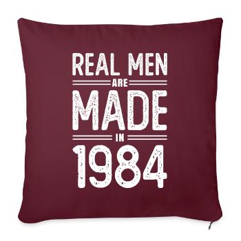 Geburtstag Echte Männer sind 1984 geboren - Sofakissenbezug 45 x 45 cm - Burgunderrot - Vorne