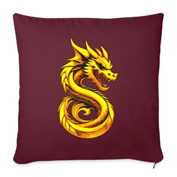 Asia Japan China Dragon - Sofa pillowcase 17,3'' x 17,3'' (45 x 45 cm) - burgundy - Front