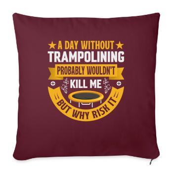 Trampoline - Housse de coussin décorative 45 x 45 cm - bordeaux - Devant
