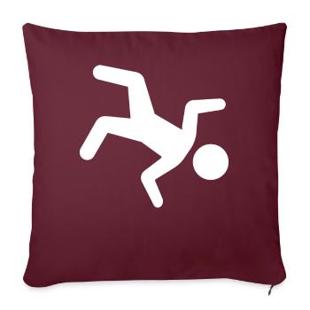 Trampolin - Sofakissenbezug 45 x 45 cm - Burgunderrot - Vorne