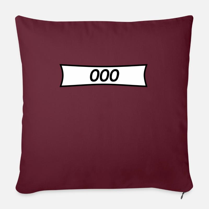 Panzerknacker numéro 000 - Housse de coussin décorative 45 x 45 cm - bordeaux