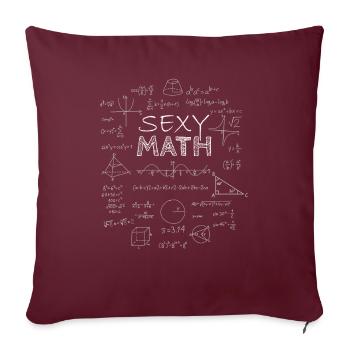 Sexy Mathe Lehrer Mathematik, Geschenk, Tafel - Sofakissenbezug 45 x 45 cm - Burgunderrot - Vorne