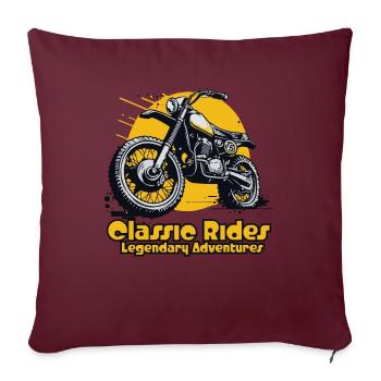 classic rides motocross - Sofa pillowcase 17,3'' x 17,3'' (45 x 45 cm) - burgundy - Front